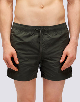 MEMORY STRETCHED WAIST SWIM TRUNKS