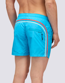 MEMORY STRETCH WAIST SWIM TRUNKS