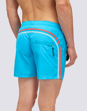 MEMORY STRETCH WAIST SWIM TRUNKS