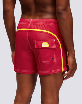 SHORT SWIM SHORTS WITH AN ELASTICATED WAISTBAND ICONIC TAFFETA SPAIN FLAG