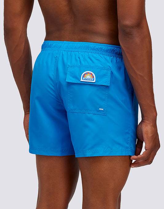 SHORT SWIMSHORTS WITH ELASTIC WAIST IN REPREVE® RECYCLED POLYESTER
