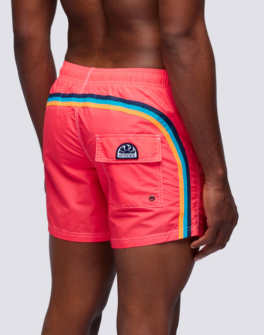 ICONIC TAFFETA SHORT SWIMSHORTS WITH ELASTIC WAIST