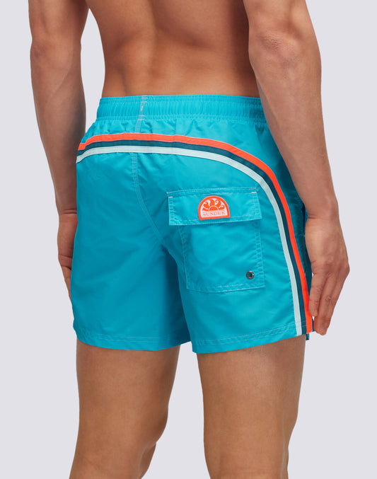 ICONIC TAFFETA SHORT SWIMSHORTS WITH ELASTIC WAIST