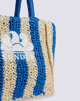VITA - WOVEN STRAW BAG WITH EMBROIDERED LOGO