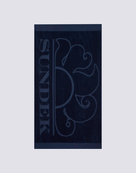 JACQUARD BEACH TOWEL WITH LOGO