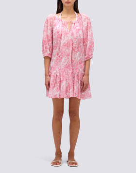 FLEUR DE JOIE PRINT SHORT DRESS