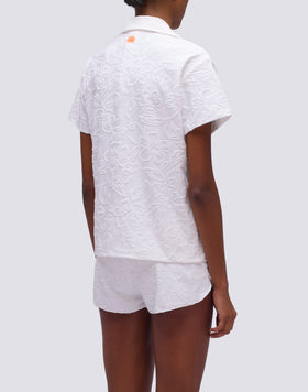 JACQUARD TERRY BOWLING SHIRT WITH SK23 PATTERN