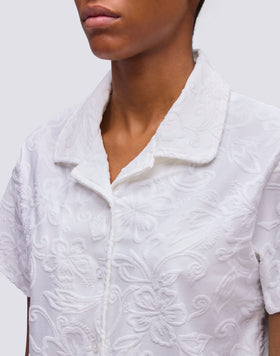 JACQUARD TERRY BOWLING SHIRT WITH SK23 PATTERN
