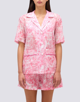 WOMEN'S SHIRT WITH FLEUR DE JOIE PRINT