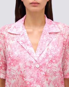 WOMEN'S SHIRT WITH FLEUR DE JOIE PRINT