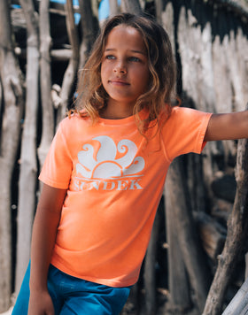 SHORT SLEEVE T-SHIRT IN OVERDYED COTTON