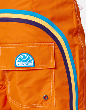 ICONIC TAFFETA SHORT SWIM SHORTS WITH A FIXED WAISTBAND