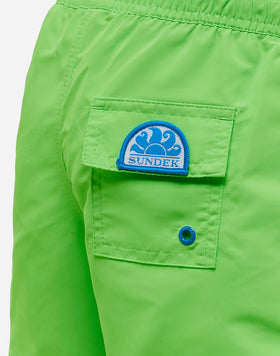 ICONIC TAFFETA SHORT-LENGTHS SWIMSHORTS WITH ELASTICATED WAIST AND PIPING