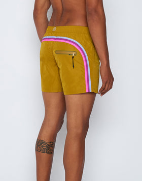 MEMORY STRETCH WAIST SWIM TRUNKS
