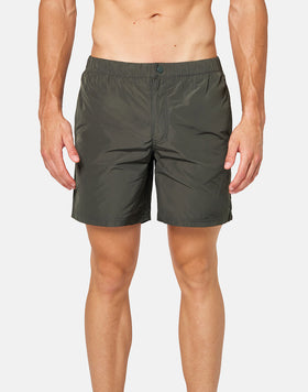 MID-LENGTH SWIM SHORTS WITH AN ELASTICATED WAISTBAND