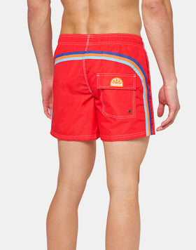 SHORT SWIM SHORTS WITH AN ELASTICATED WAISTBAND ICONIC TAFFETA
