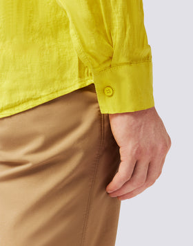 LINEN SHIRT WITH MANDARIN COLLAR