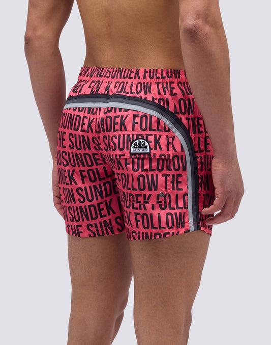 SHORT SWIMSUIT ELASTIC WAIST PAYOFF WRITINGS