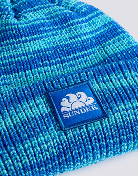 RIBBED CHILD'S HAT WITH LOGO