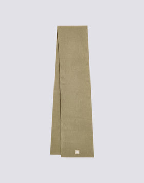 SOLID COLOR RIBBED SCARF