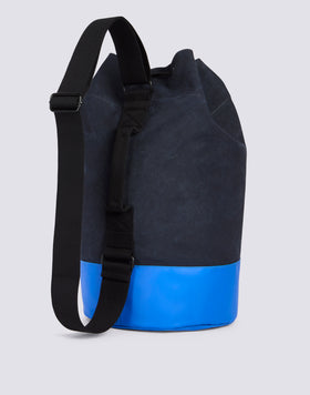 COTTON SHOULDER BAG WITH CONTRASTING COLOURS