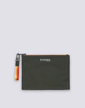 CLUTCH BAG WITH RAINBOW ZIP