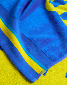 NEW CLASSIC - JACQUARD BEACH TOWEL WITH LOGO