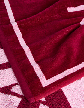 JACQUARD TERRY TOWEL WITH MAXI LOGO