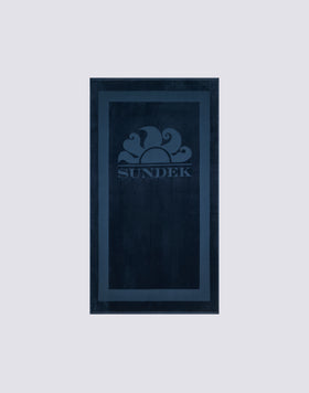 JACQUARD TERRY TOWEL WITH LOGO AND FRAME