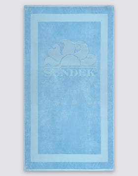 JACQUARD TERRY TOWEL WITH LOGO AND FRAME