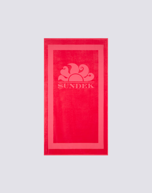 JACQUARD TERRY TOWEL WITH LOGO AND FRAME