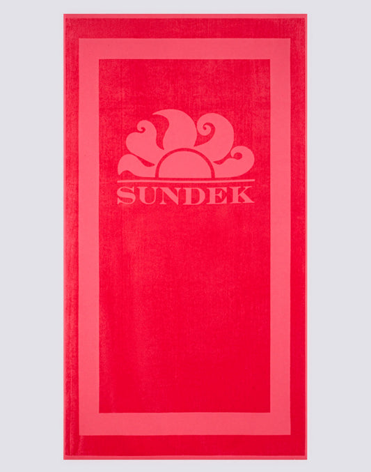 JACQUARD TERRY TOWEL WITH LOGO AND FRAME