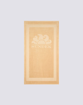 JACQUARD TERRY TOWEL WITH LOGO AND FRAME