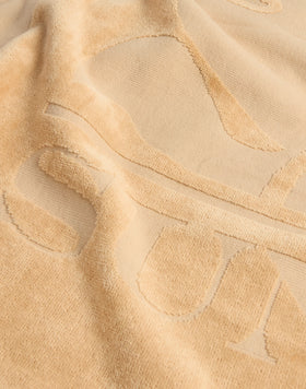 JACQUARD TERRY TOWEL WITH LOGO AND FRAME
