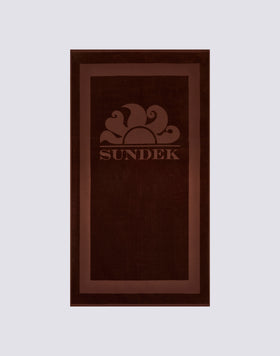 JACQUARD TERRY TOWEL WITH LOGO AND FRAME