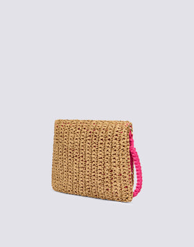 GABI - PAPER STRAW CLUTCH BAG