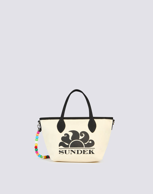 JANE - SMALL TOTE BAG WITH RAINBOW BEADS