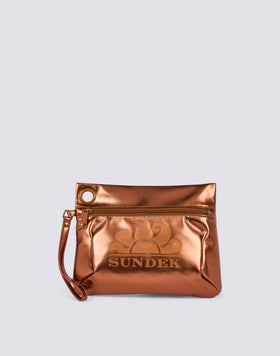 LAMINATED CLUTCH BAG WITH LOGO