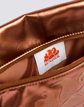 LAMINATED CLUTCH BAG WITH LOGO