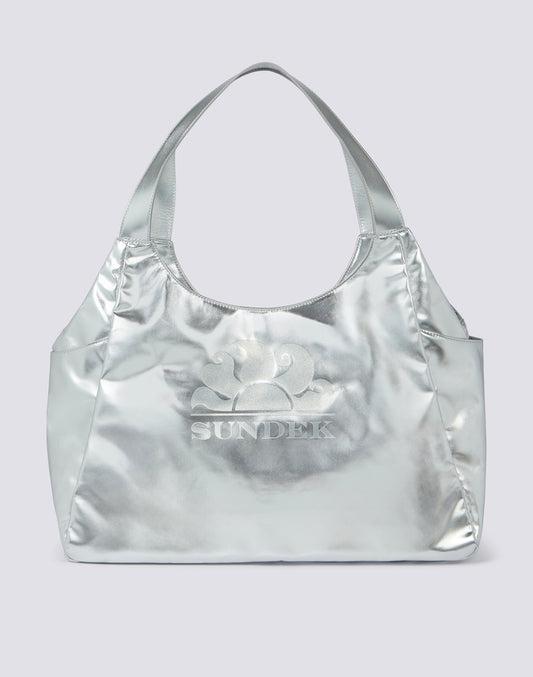 LAMINATED SHOPPING BAG WITH LOGO