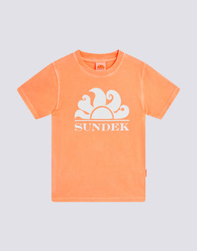 SHORT SLEEVE T-SHIRT IN OVERDYED COTTON