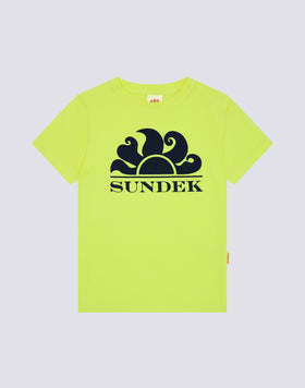 T-SHIRT BAMBINO A MANICA CORTA IN COTONE SOVRATINTO