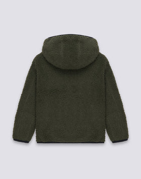 KIDS' TEDDY JACKET WITH HOOD AND ZIP