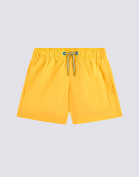 CRINKLED SHORT ELASTIC WAIST SWIMSUIT