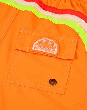 BOYS' SHORT SWIMSUIT WITH ELASTIC WAIST REPREVE®