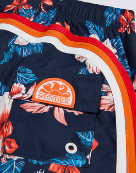 REPREVE® ELASTICATED WAIST SHORT SWIMSHORTS WITH HEAVEN DREAM PRINT
