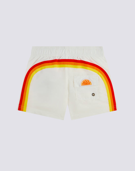 CHILDREN'S SWIM SHORTS WITH ELASTICATED WAIST ICONIC TAFFETA