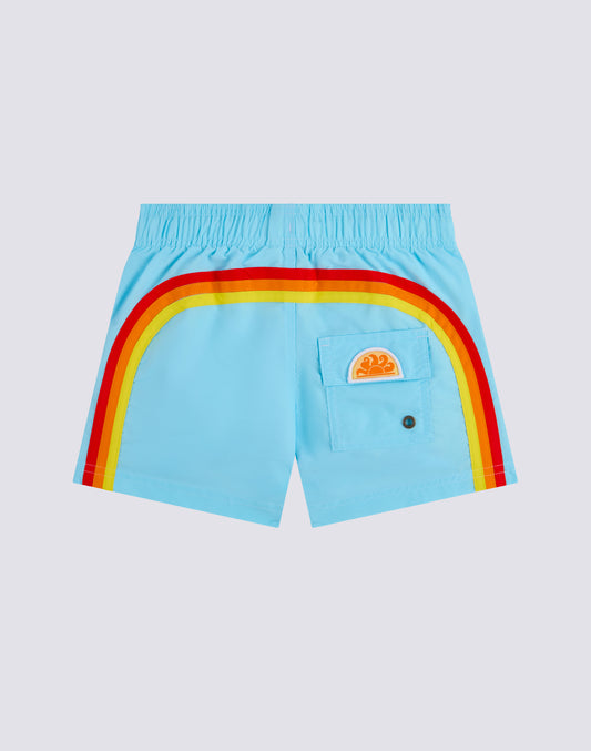 CHILDREN'S SWIM SHORTS WITH ELASTICATED WAIST ICONIC TAFFETA