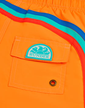 CHILDREN'S SWIM SHORTS WITH ELASTICATED WAIST ICONIC TAFFETA