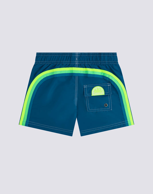 CHILDREN'S SWIM SHORTS WITH ELASTICATED WAIST ICONIC TAFFETA